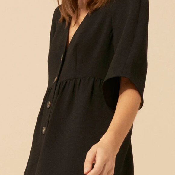 🖤 ba&sh – Little Black Button-Front Dress (Size S) - Picture 1 of 9
